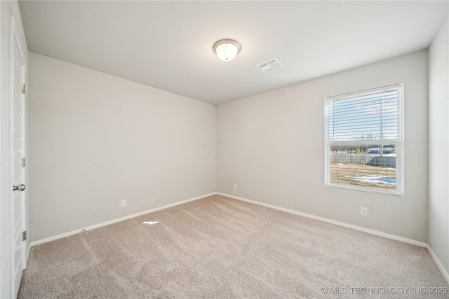 view of carpeted empty room