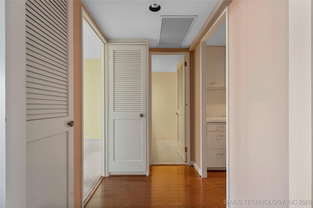 hall featuring hardwood / wood-style floors