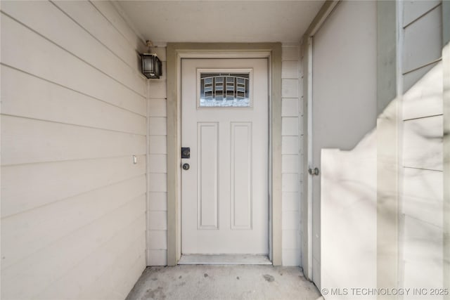 view of doorway to property