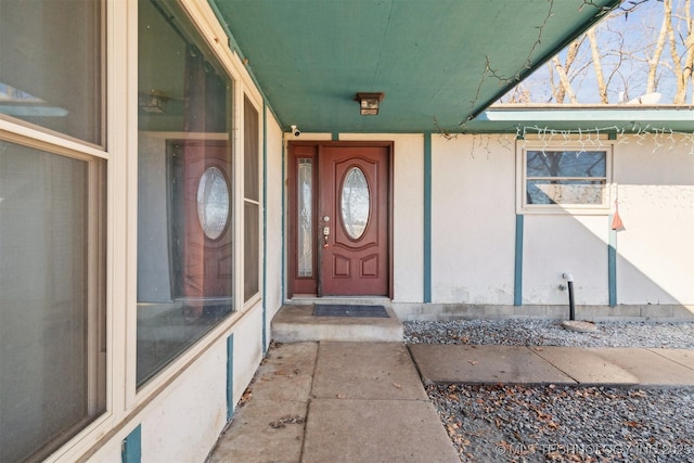 view of doorway to property