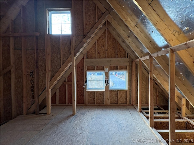 view of attic