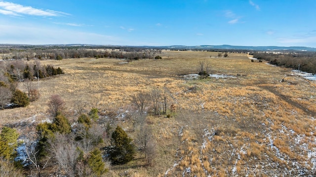 drone / aerial view featuring a rural view