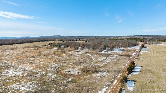 drone / aerial view with a rural view