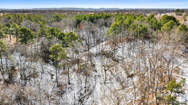 aerial view with a mountain view