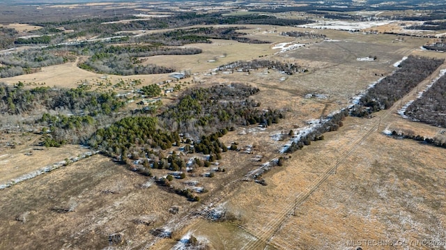 bird's eye view with a rural view