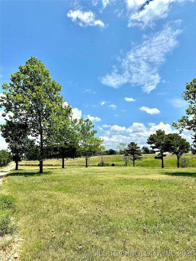 view of yard featuring a rural view