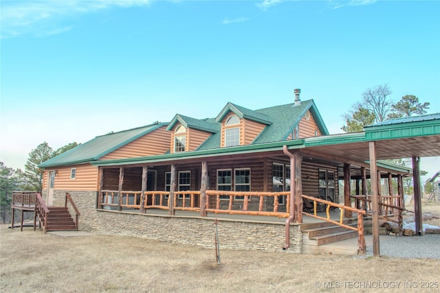 view of rear view of property