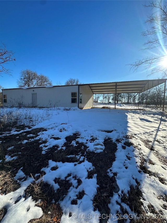 view of snowy yard