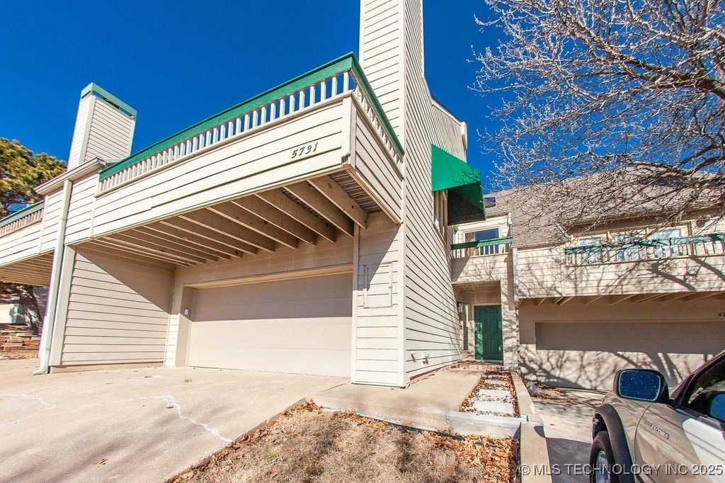 view of property with a garage