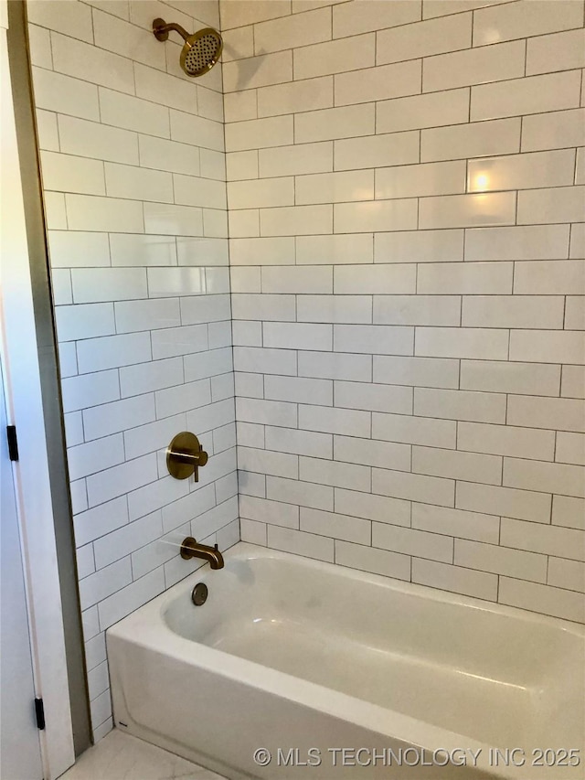 full bathroom with tub / shower combination