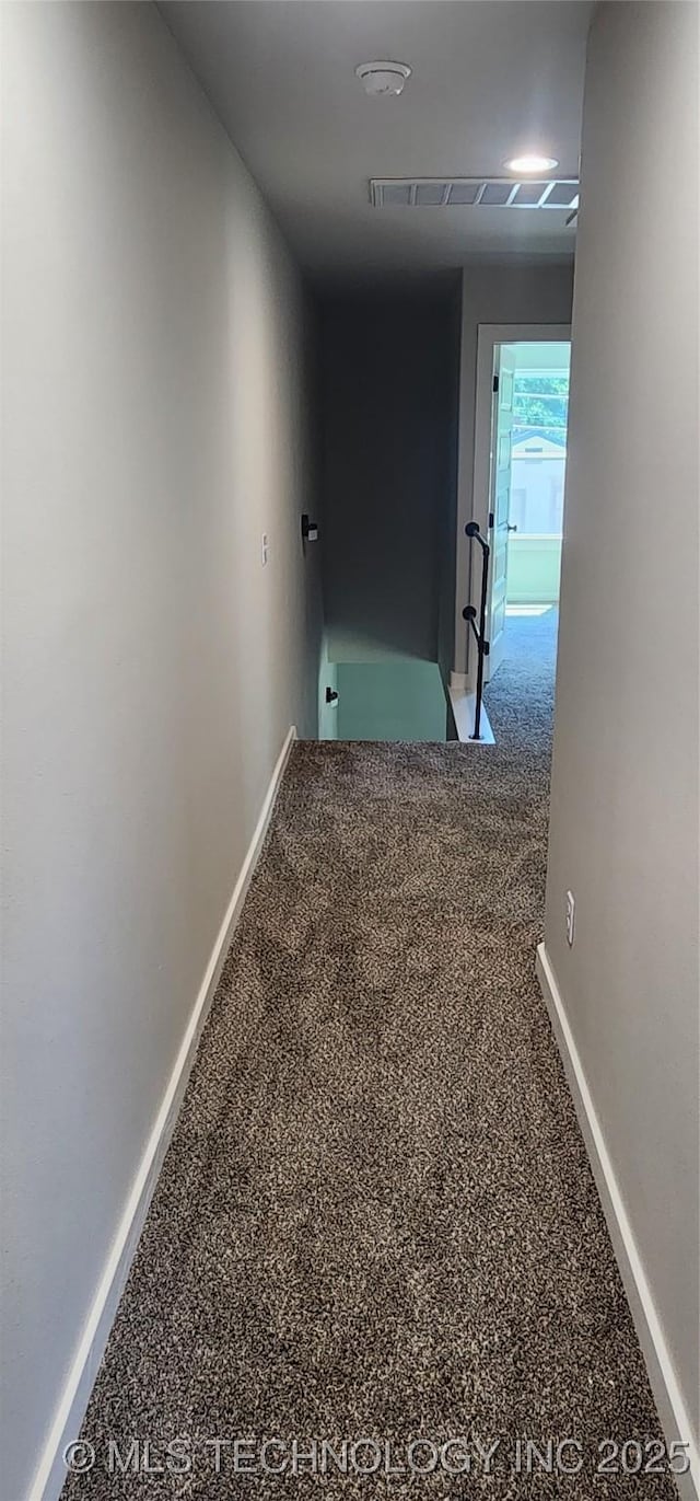 hallway featuring carpet floors