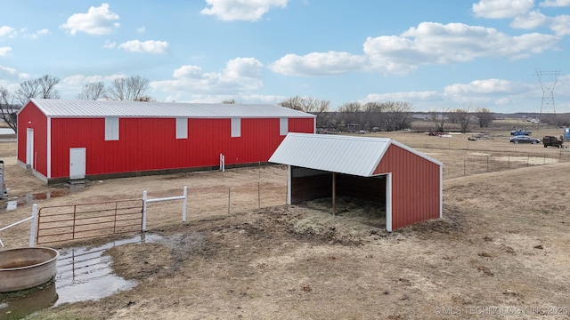 view of outdoor structure featuring a rural view