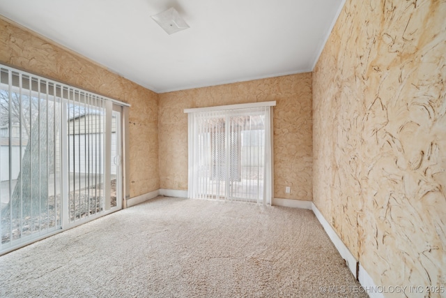 view of carpeted empty room