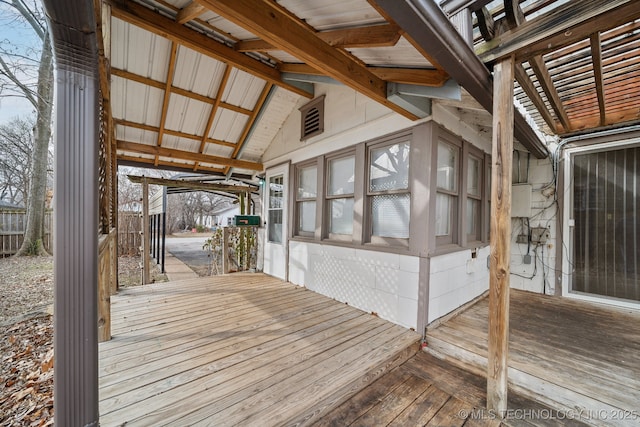 view of wooden deck