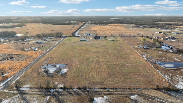 bird's eye view featuring a rural view