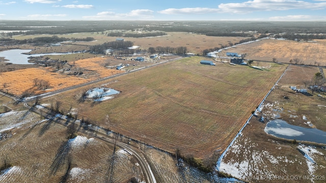 bird's eye view with a rural view