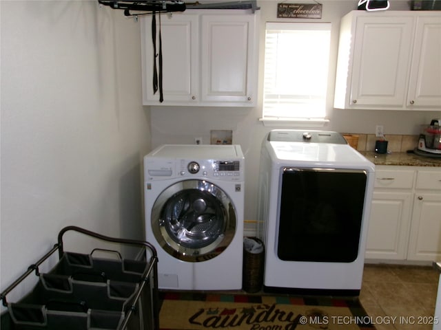 10500 W 123rd Rd, Oktaha, OK 74450 - laundry area with cabinets and separate washer and dryer