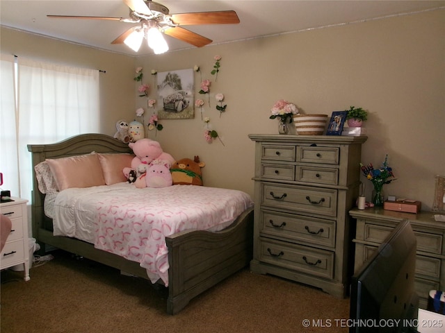 10500 W 123rd Rd, Oktaha, OK 74450 - carpeted bedroom with ceiling fan