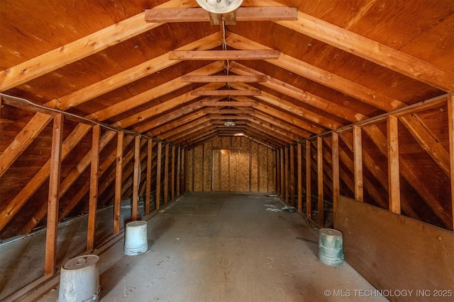 view of attic