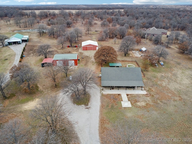 bird's eye view with a rural view