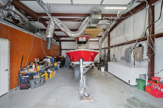 garage featuring electric panel