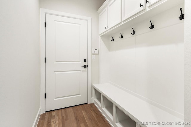 mudroom featuring wood finished floors