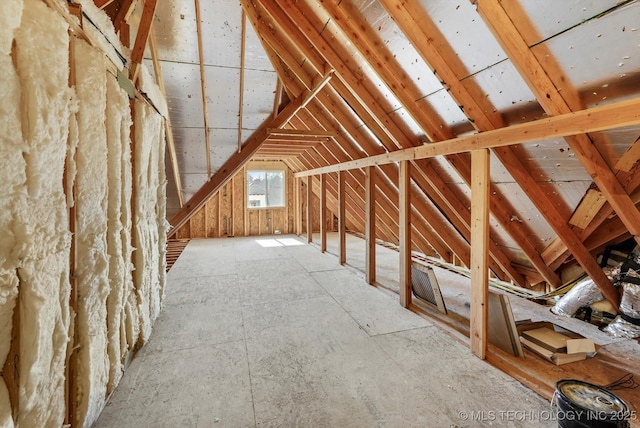 view of attic