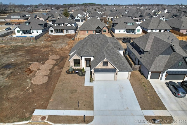 birds eye view of property featuring a residential view