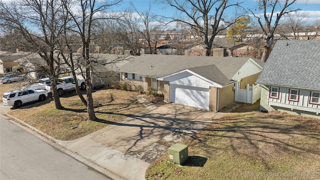 single story home featuring a garage