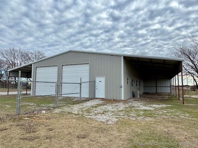 view of outdoor structure featuring a garage