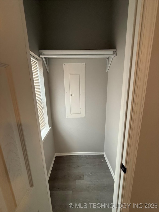 closet with electric panel