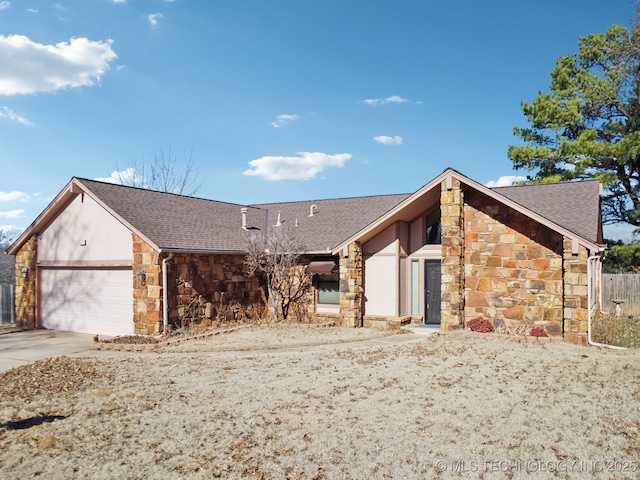 view of property exterior featuring a garage