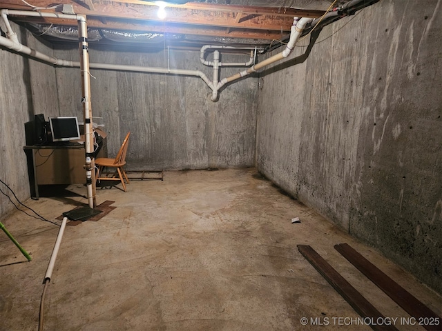 view of basement