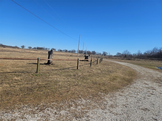 view of street featuring a rural view