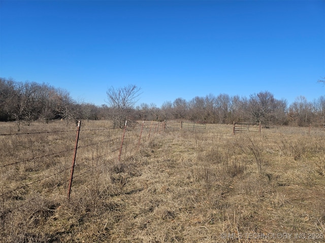 view of yard featuring a rural view