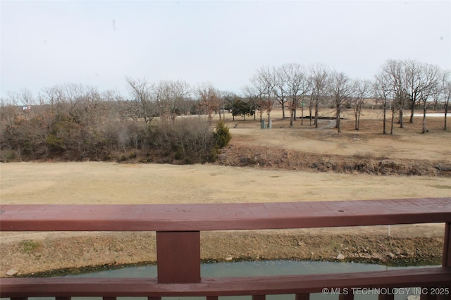 view of yard featuring a rural view