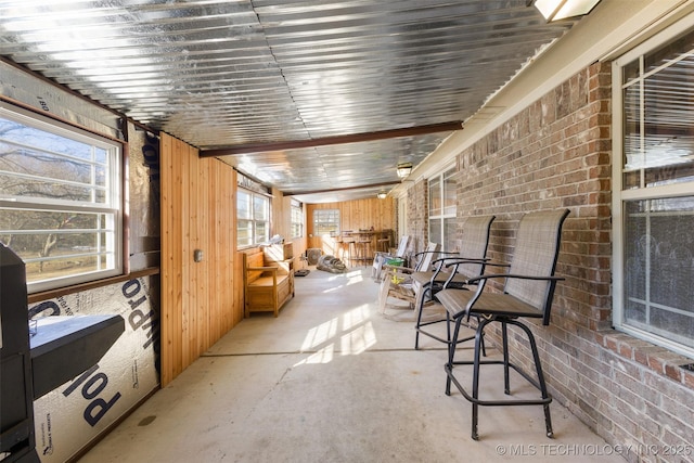 view of sunroom