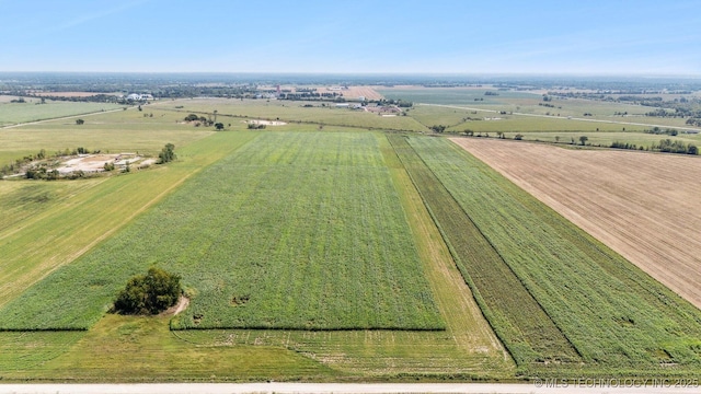 drone / aerial view with a rural view