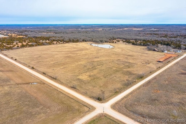 aerial view with a rural view