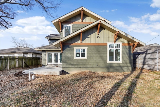 back of property with a patio area