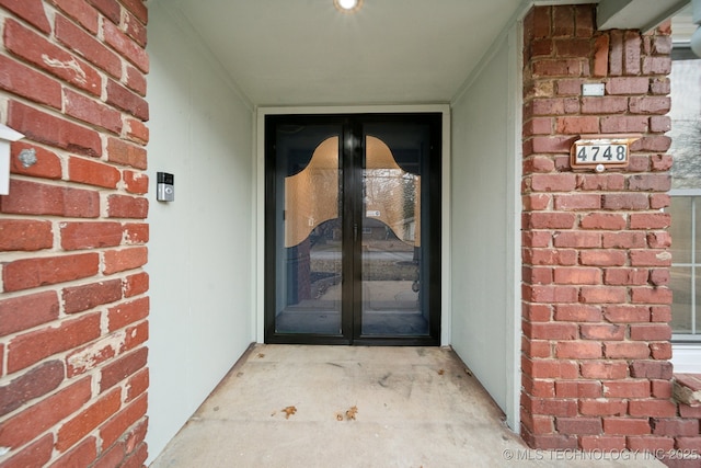 entrance to property with french doors