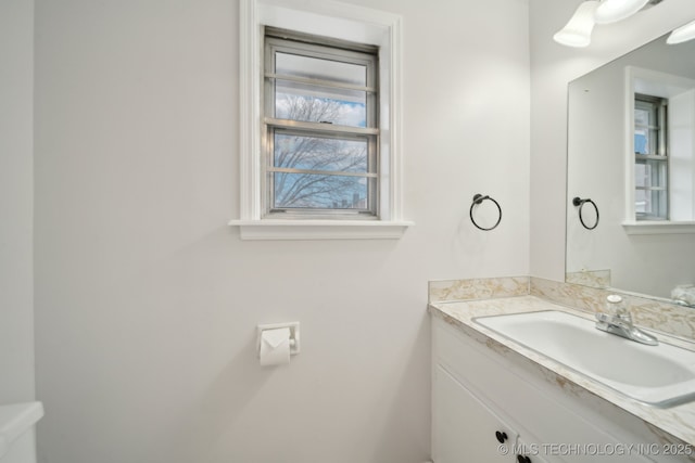 bathroom with vanity