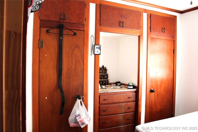 bedroom featuring ornamental molding