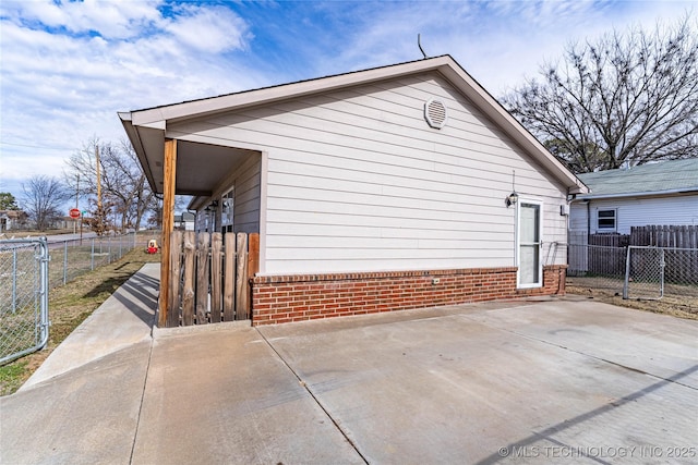 view of home's exterior featuring a patio