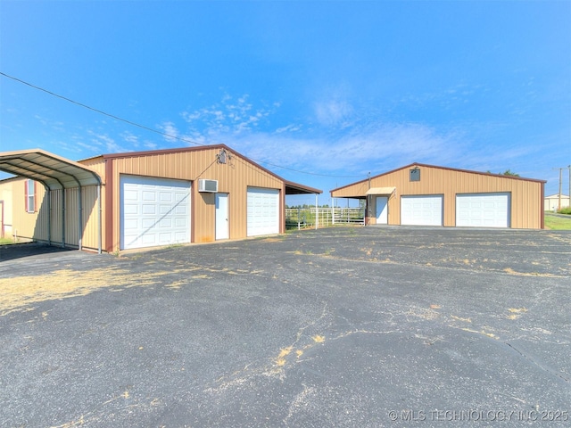 garage with a carport