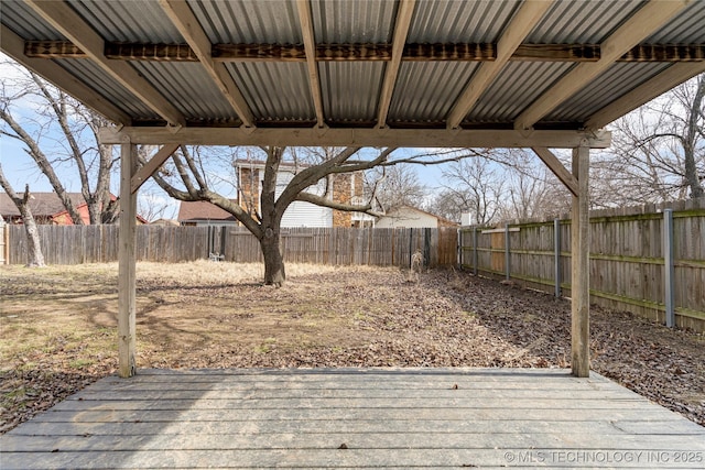 exterior space featuring a deck