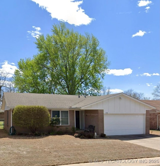 ranch-style home with a garage