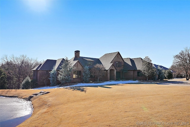 view of french country home