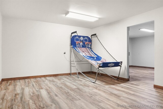 misc room featuring light wood-type flooring