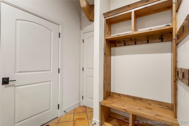 mudroom featuring light tile patterned floors